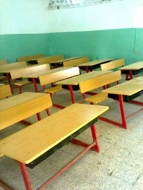 Salle de classe vide, école de Q7, 2016